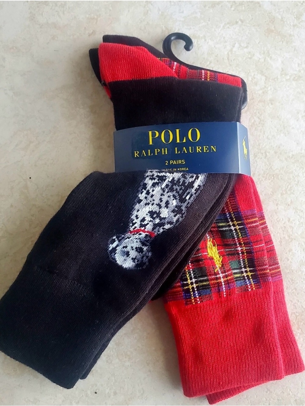 Polo by Ralph Lauren Men's 2-Pack dress crew Crew Socks fits Sz 6-13